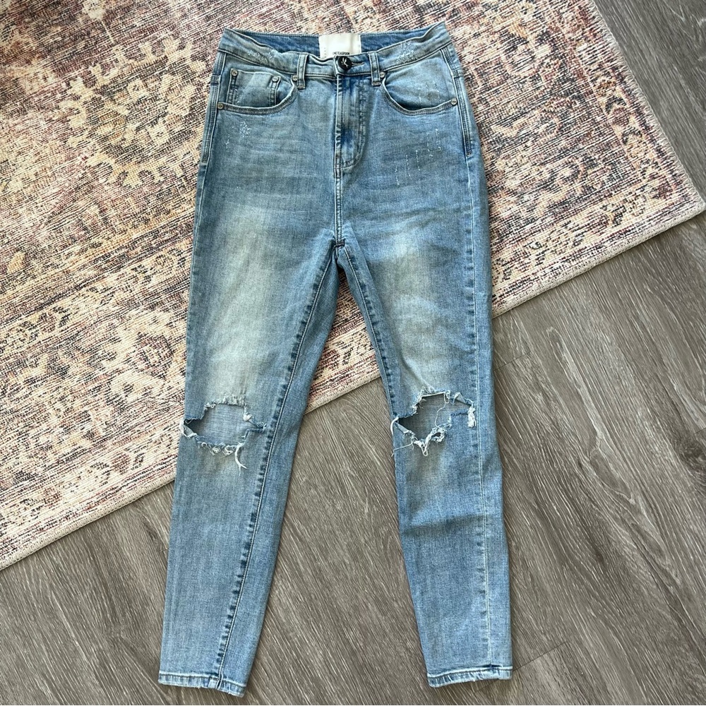 One by One Teaspoon Super High Waisted Freebirds ll, Stretch Fitted Leg